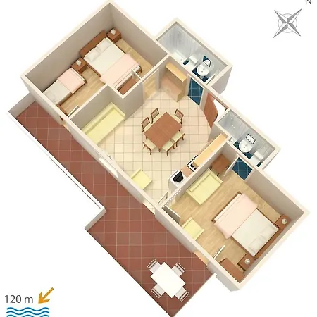 By The Sea Suha Punta, Rab - 5050 Apartman Kampor